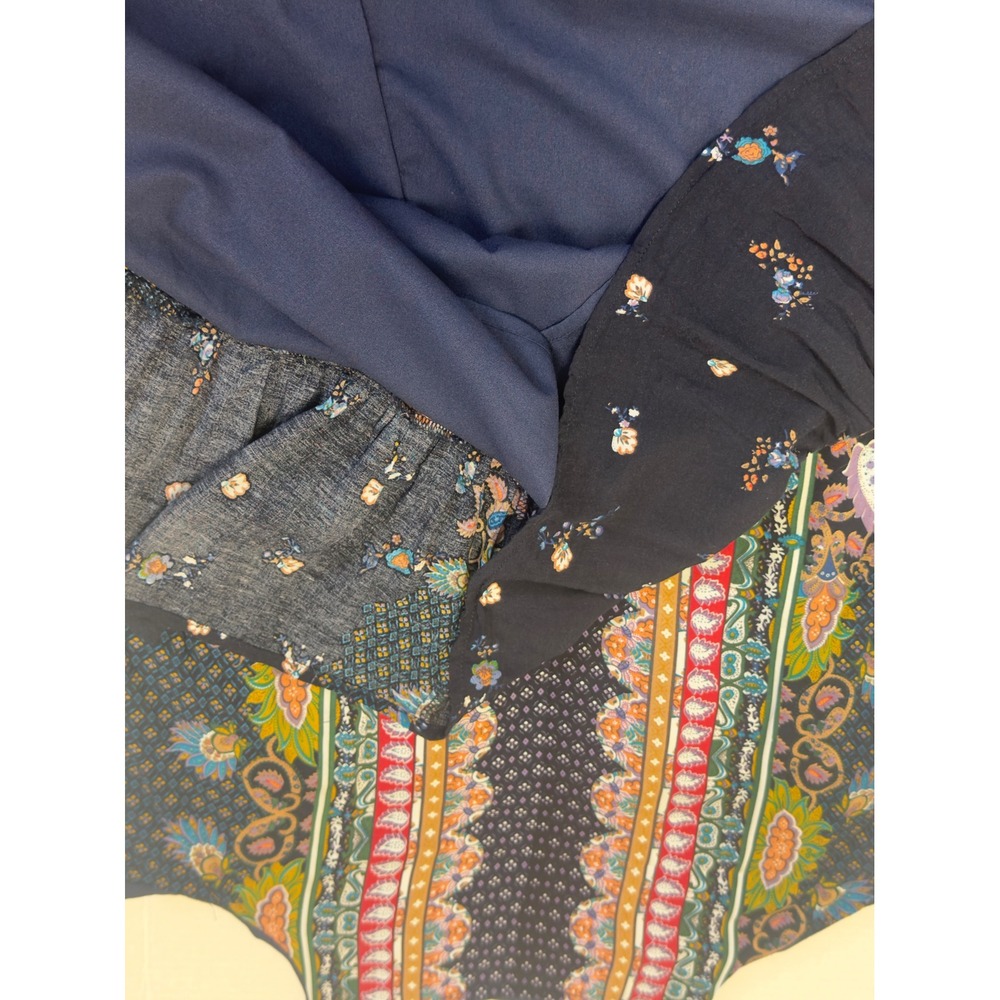 Davi & Dani Floral Paisley Shift Dress M Summer Boho Festival Coastal Flowy - Picture 6 of 10